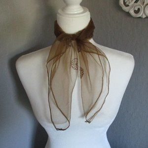 1950s ditzy daisy chiffon scarf